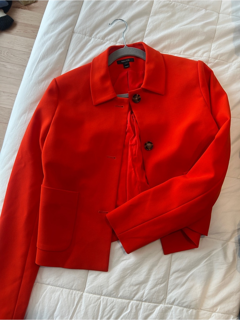 RW&CO. Red Cropped Blazer